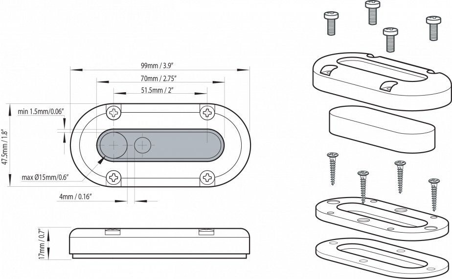 Product of Scanstrut Ds-Multi Marine Network Cable Grommet