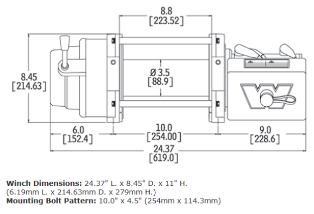 Product of Warn 17801 12000 Pound Vehicle Recovery Winch 
