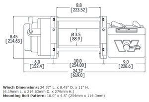 Product of Warn 17801 12000 Pound Vehicle Recovery Winch 