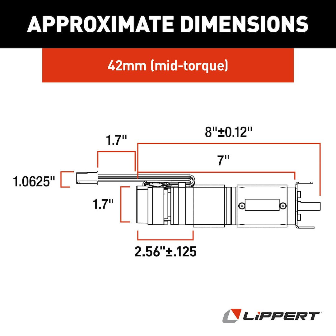 Product of Lippert Components 364262 Lippert In-Wall Slide Out System Slide Out Motor 