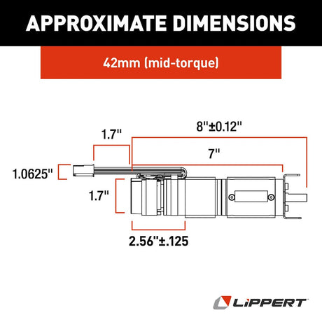 Product of Lippert Components 364262 Lippert In-Wall Slide Out System Slide Out Motor 