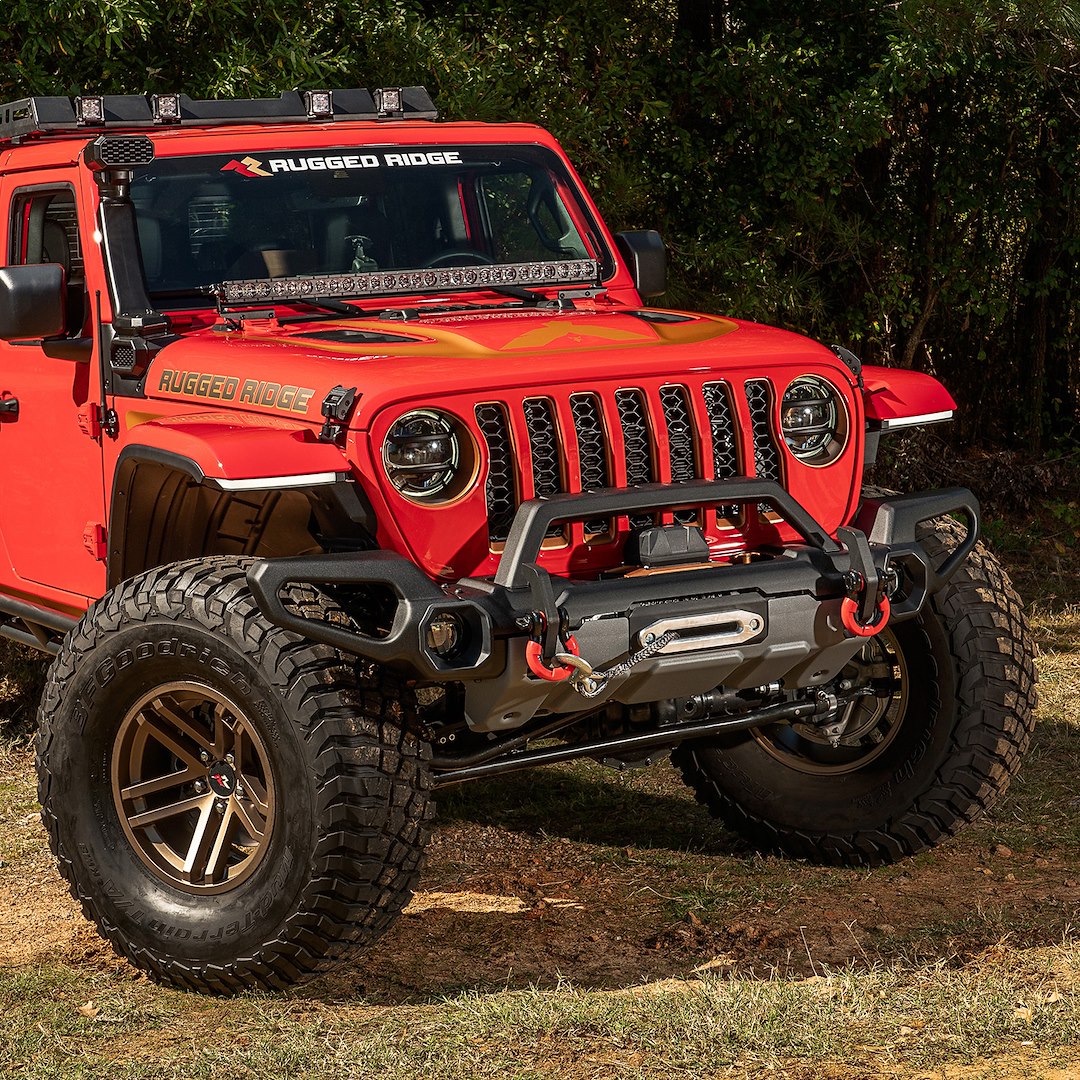Product of Rugged Ridge 11549.41 Venator Steel Matte Powder Coated Bumper 