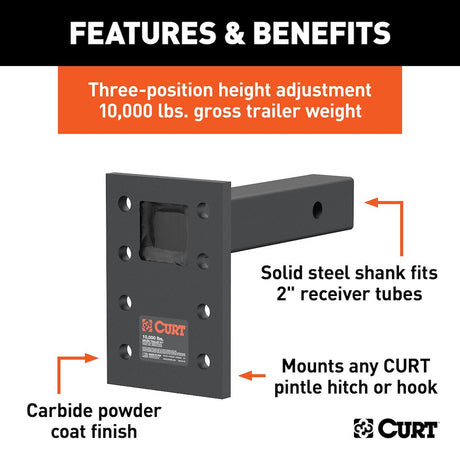 Curt 48324 Pintle Hook Mounting Plate||48324_3008x1990_Fa.Jpg||86||c9348324||882316