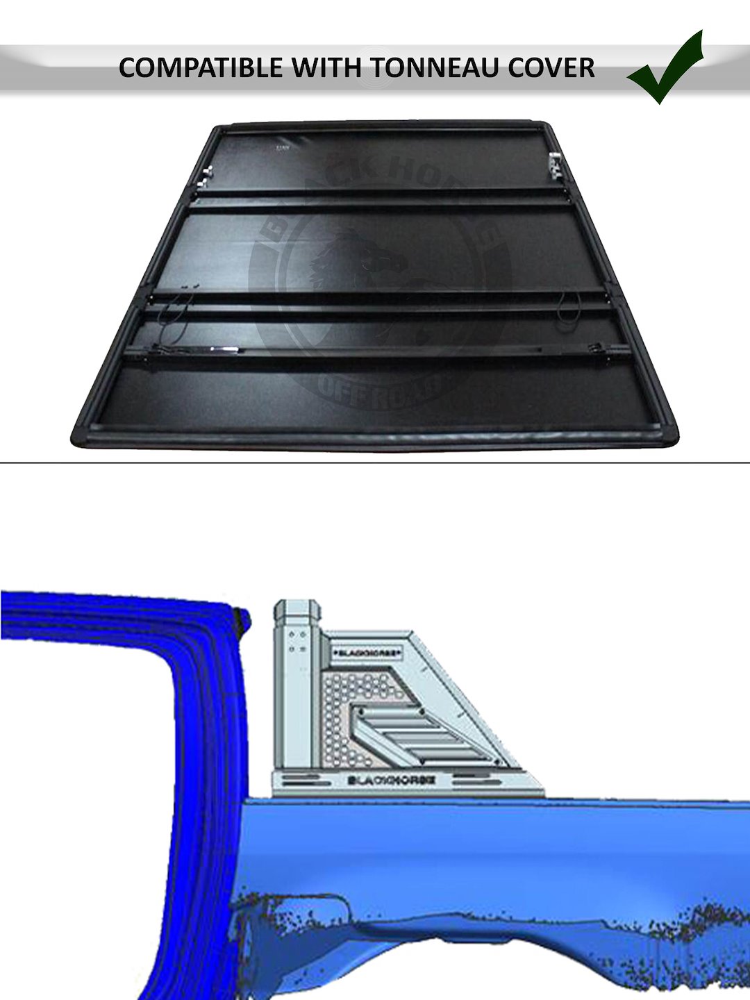 Product of Black Horse Offroad AR2-05B-PLFB  Truck Bed Bar 