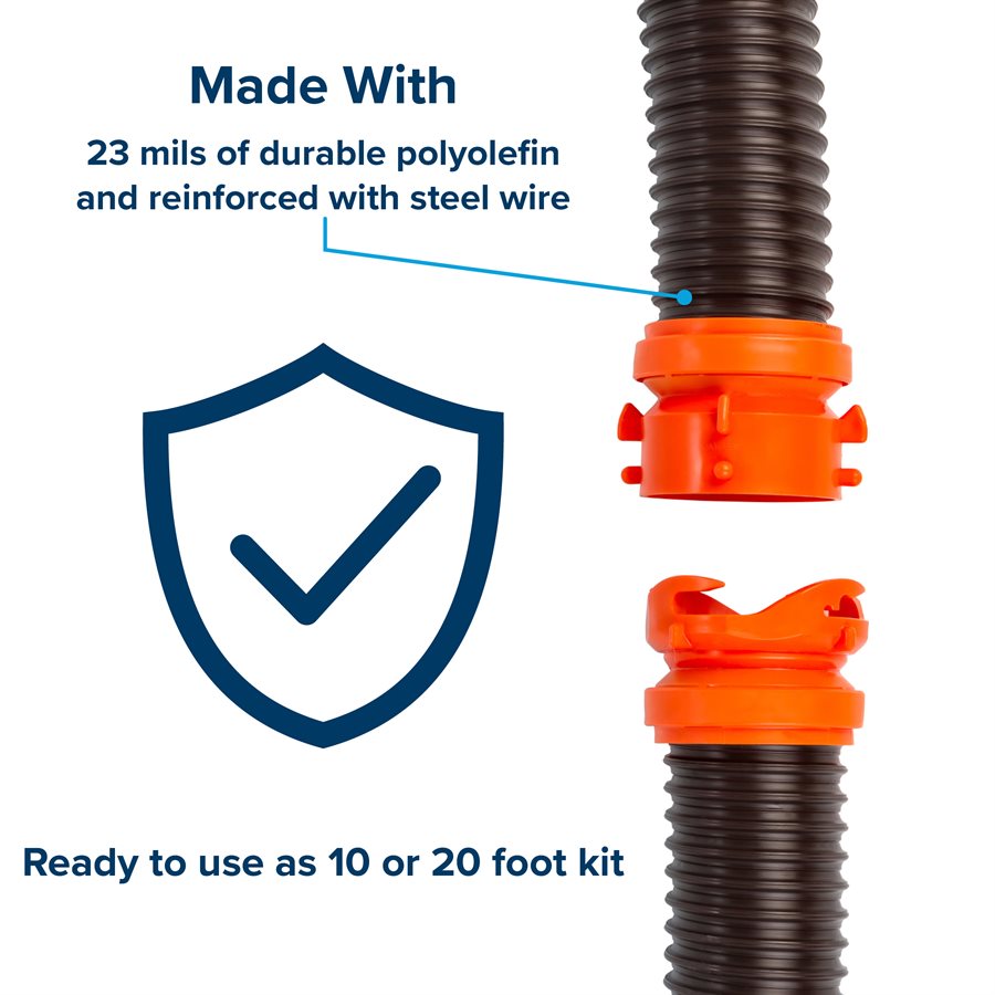 Product of Camco 39741 20 Feet Black Sewer Hose Yes 