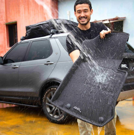 Product of 3D Mats KAGU L1KA05101509 Black Thermoplastic Rubber Of Carbon Fiber Texture Floor Liner 