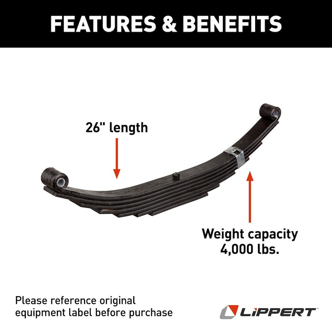 Lippert Components 2021095282 Trailer Axle Leaf Spring||2021095282_1.Jpg||86||m6v2021095282||1456507