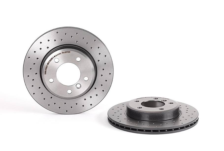 Product of Brembo 0977011XC02 Xtra Vented Cross Drilled 1 Piece Brake Rotor 