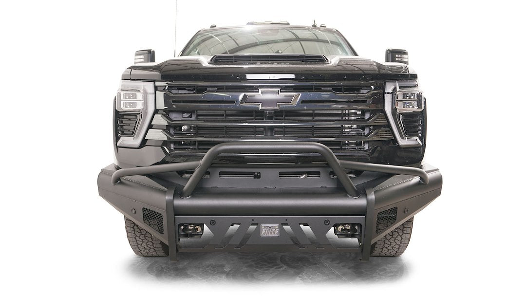 Product of Fab Fours CH24-Q6162-1 Black Steel Elite Steel Matte Powder Coated Bumper 