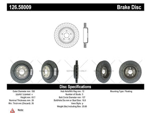 Stop Tech/ Power Slot 126.58009 Brake Rotor||||90||p7812658009||1883127