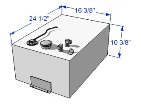 Product of RDS Tanks 62533 Rectangular 18 Gallon Auxiliary Fuel Tank 