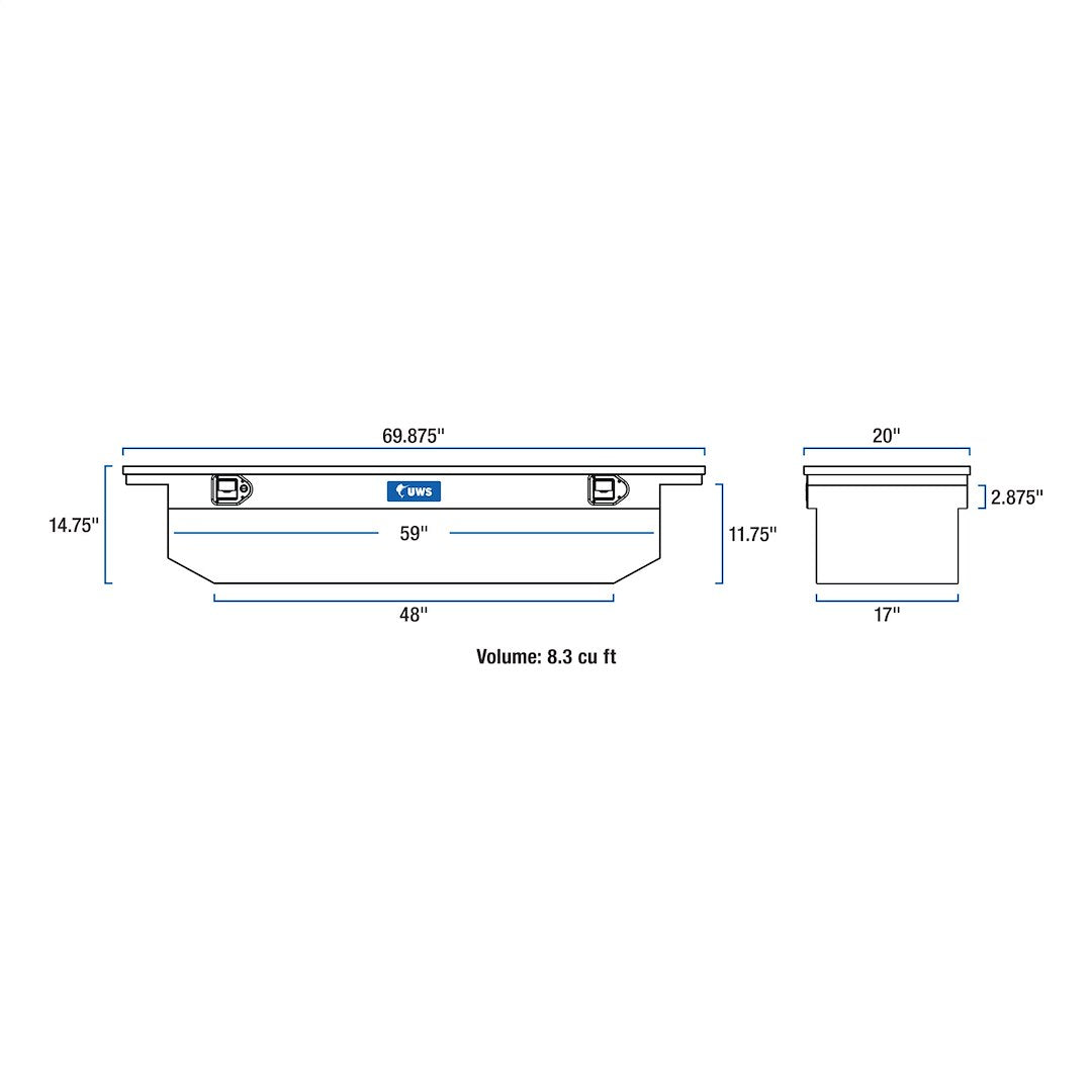 Product of UWS TBS-69-A-LP Low Profile Toolbox 