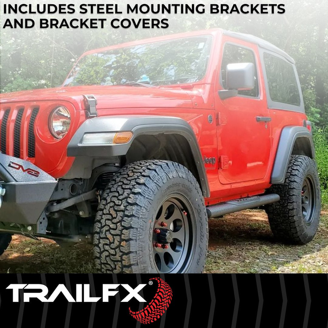 Product of TrailFX A1558T TFX 4" Oval Tube Side Steps Nerf Bar With Surface Steps 