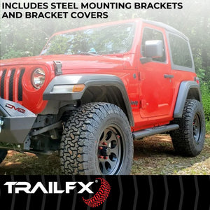 Product of TrailFX A1558T TFX 4" Oval Tube Side Steps Nerf Bar With Surface Steps 