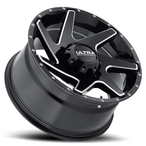 Product of Ultra Wheel 20x10 Black With Natural Accents Wheel - 8x6.50 Bolt Pattern 