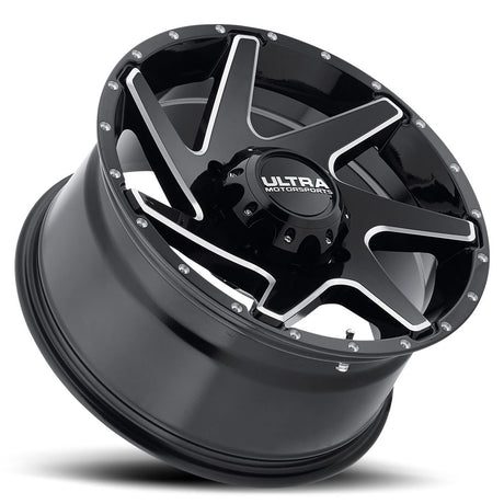Product of Ultra Wheel 20x10 Black With Natural Accents Wheel - 8x6.50 Bolt Pattern 
