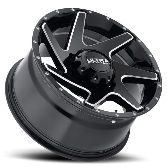 Product of Ultra Wheel 20x10 Black With Natural Accents Wheel - 8x6.50 Bolt Pattern 