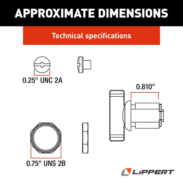 Product of Lippert Components 213112 Access Door Latch
