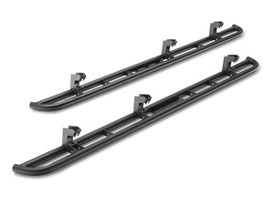 Product of N-Fab G154RKRCC Black Steel Round Tube Rocker Panel Guard 