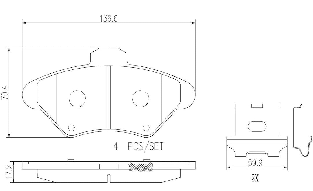 Brembo P24095n Brake Pad||p24095n_R.Jpg||86||brmp24095n||2091682