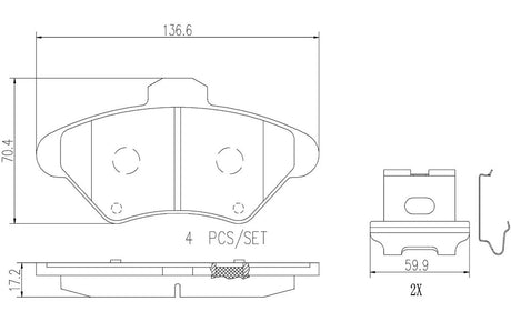 Brembo P24095n Brake Pad||p24095n_R.Jpg||86||brmp24095n||2091682