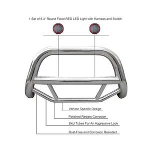 Product of Black Horse Offroad MBS-FOC2005-PLFR Bull Bar  with skid plate 