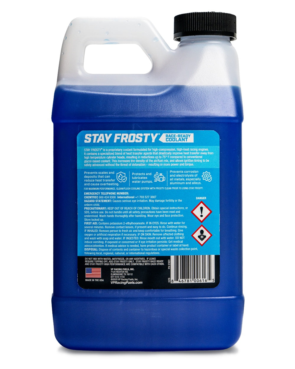 Vp Racing 2301 Engine Coolant||pn2301_Stayfrosty_Raceready_64oz_Back.Jpg||86||v452301||1837776