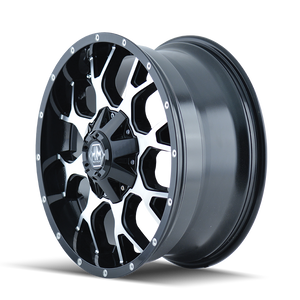 Product of Mayhem Wheels 20x9 Black With Natural Face Wheel - 6x5.31 Bolt Pattern 