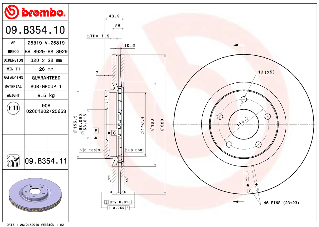 Brembo 09.B354.11 Brake Rotor||09.B354.11_1.Png||86||brm09b35411||1684245