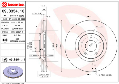 Brembo 09.B354.11 Brake Rotor||09.B354.11_1.Png||86||brm09b35411||1684245