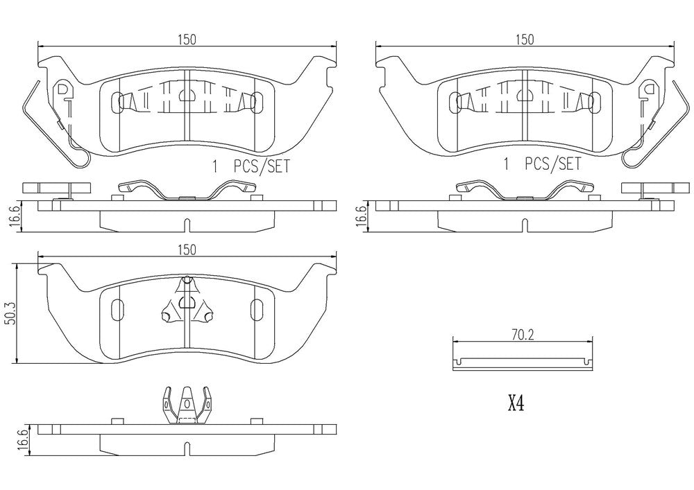 Product of Brembo P24137N Brake Pad - Set Of 4 