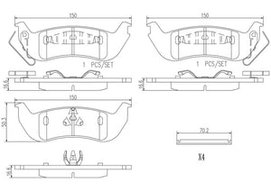 Product of Brembo P24137N Brake Pad - Set Of 4 