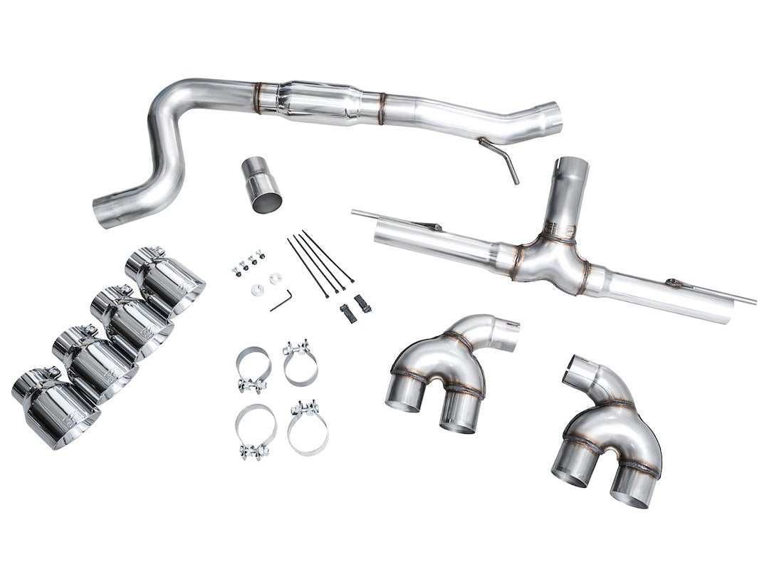 Product of AWE Tuning 3020-42658 Track Edition Cat-Back System Dual Exhaust System Kit 