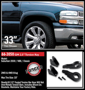 Product of ReadyLIFT 66-3050 Leveling Kit Suspension 2 To 3 Inch Lift Torsion Bar Key 