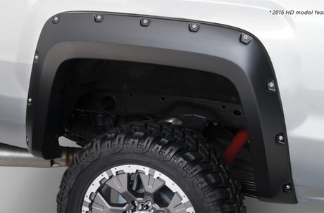 Product of Bushwacker 40122-02 Pocket Style/ Exposed Fasteners Black Fender Flare - Set Of 2 