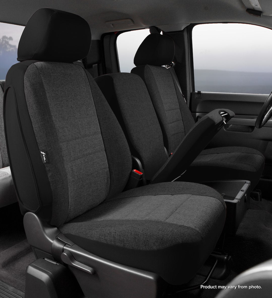 Product of Fia OE38-37 CHARC Oe™ Charcoal Center/ Black Sides Tweed Seat Cover 