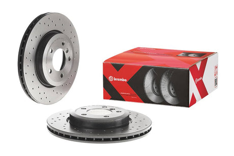 Product of Brembo 0989521XC02 Xtra Vented Cross Drilled 1 Piece Brake Rotor 
