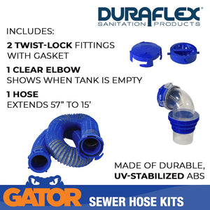 Product of Duraflex 22005 15 Feet Gray Sewer Hose Yes 