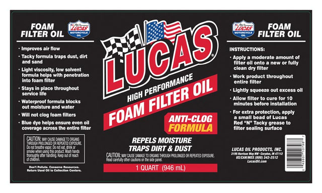 Product of Lucas Oil 10798 Air Filter Oil