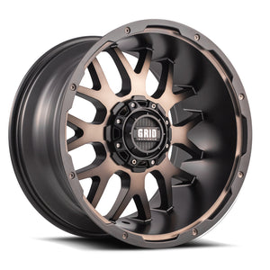 Product of Grid Wheels 20x9 Black With Metallic Dust Face Wheel - 6x5.50 Bolt Pattern 