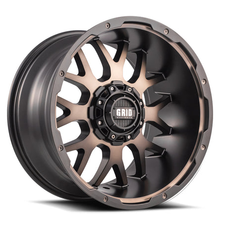 Product of Grid Wheels 20x9 Black With Metallic Dust Face Wheel - 6x5.50 Bolt Pattern 