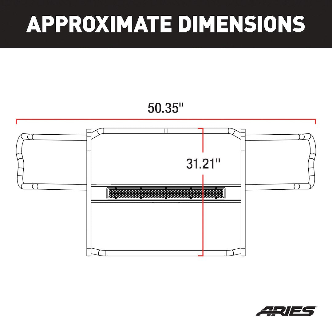 Product of Aries P1053 Grille Guard Black Textured Powder Coated 