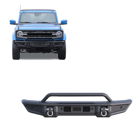 Product of Black Horse Offroad AFB-FB22LD Armour Steel Powder Coated Bumper 