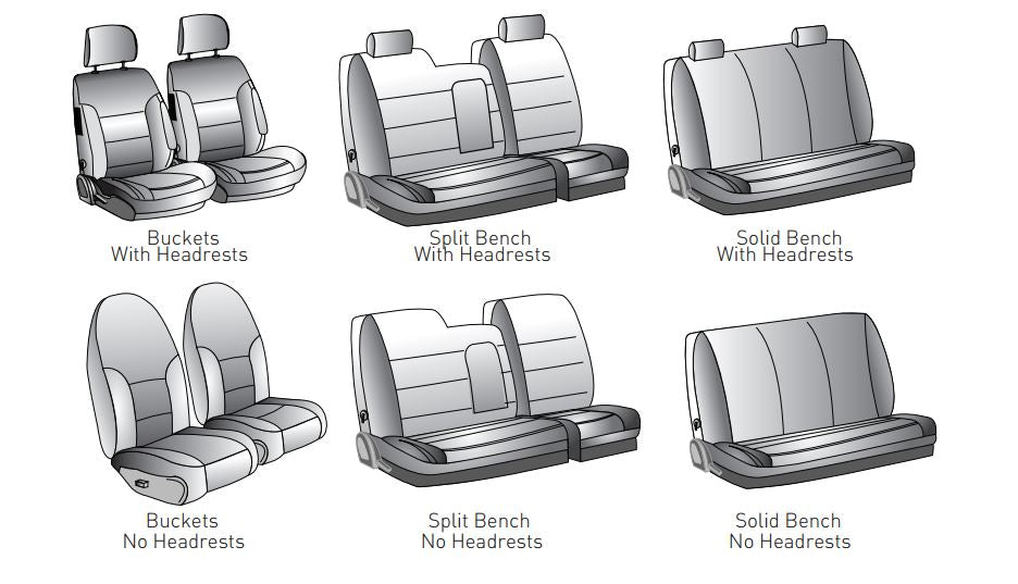 Product of Coverking CSCQ13HI7315 Custom Black/ Light Gray Premium Leatherette Seat Cover 