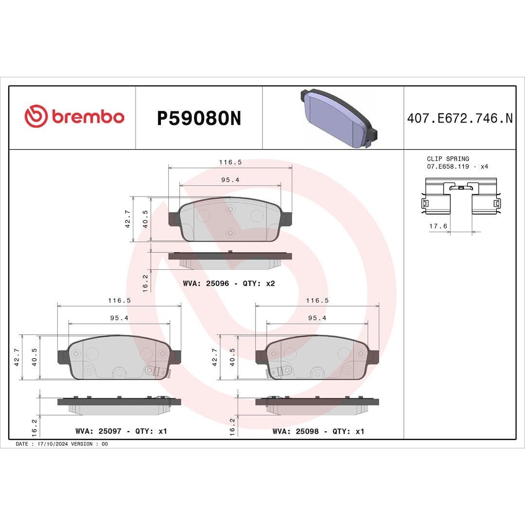 Brembo P59080n Brake Pad||p59080n_Drw.Jpg||89||brmp59080n||1754652