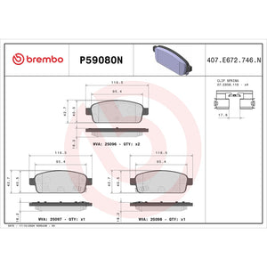 Brembo P59080n Brake Pad||p59080n_Drw.Jpg||89||brmp59080n||1754652