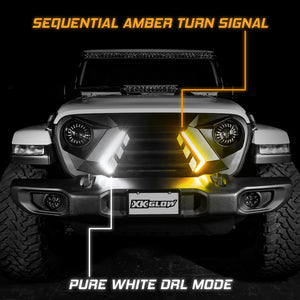 Xk Glow Xk-Grill-Jk1 Daytime Running Light - Led||||89||xkggrilljk1||1926442