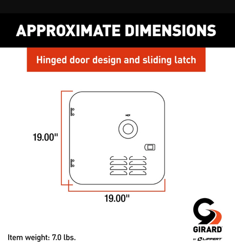 Lippert Components 2022107541 Water Heater Access Door||2022107541_1.Png||86||m6v2022107541||1774331
