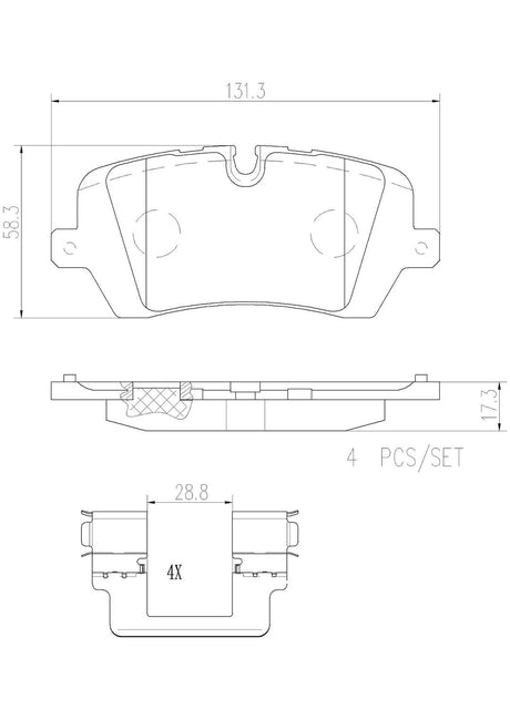 Product of Brembo P44021N Brake Pad - Set Of 4 