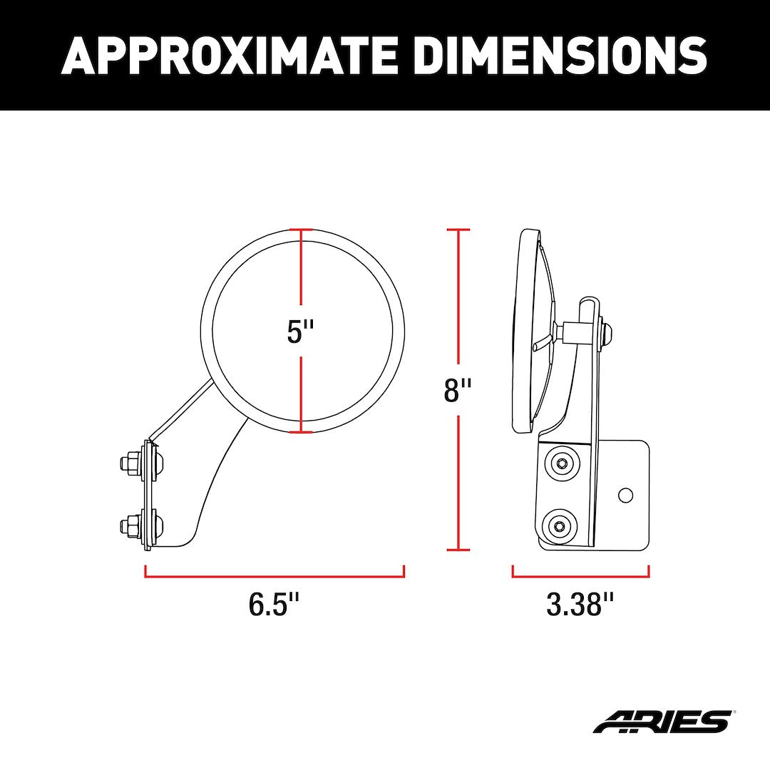 Product of Aries 3500300 Exterior Mirror